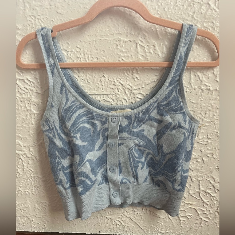 PacSun La hearts blue marble tank top